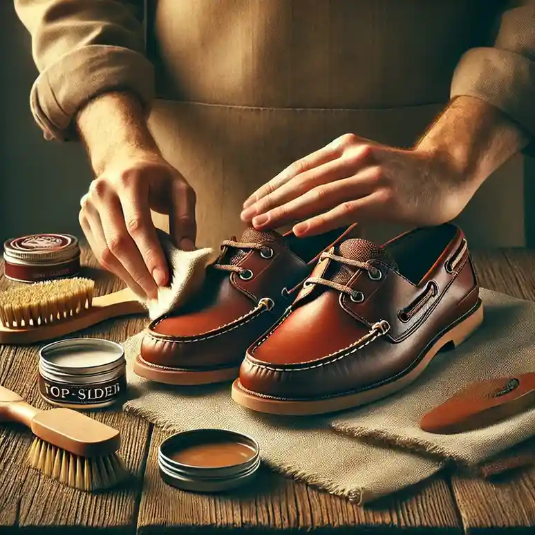 how to polish leather top siders shoes