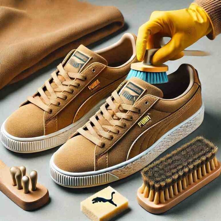 how to clean Puma suede shoes at home
