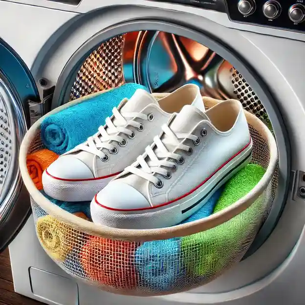 how to clean white canvas shoes in washing machine