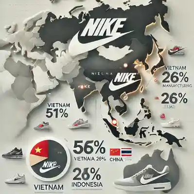 where are nike shoes made