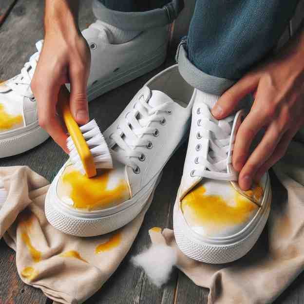 How to Remove Yellow Stains from White Shoes